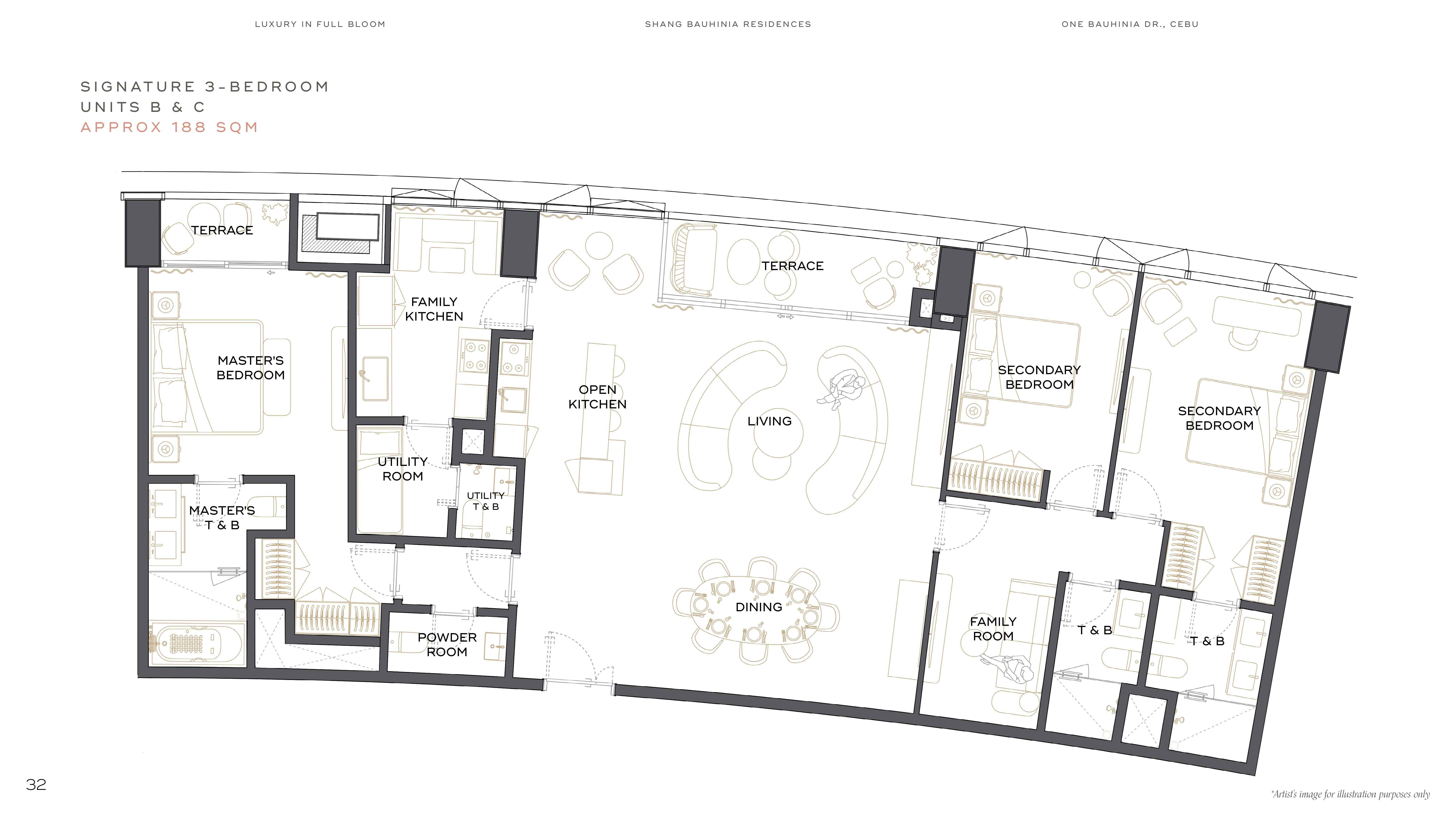 SBR Signature - 3Bedroom 188 sqm